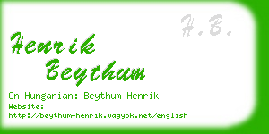 henrik beythum business card
